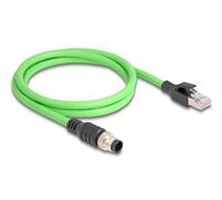 Delock cable m12 codificado a 8 pin macho a rj45 macho pur (tpu) 2 m