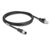 Delock cable m12 codificado a 8 pin macho a rj45 macho pvc 2 m