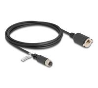 Delock cable m12 codificado a de 8 pines hembra a rj45 hembra para ins