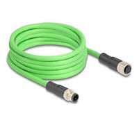 Delock cable m12 codificado d 4 pin macho a hembra pur (tpu) 5 m
