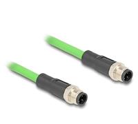 Delock cable m12 codificado d 4 pin macho a macho pur (tpu) 1 m