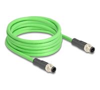 Delock cable m12 codificado d 4 pin macho a macho pur (tpu) 2 m