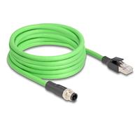 Delock cable m12 codificado d 4 pin macho a rj45 macho pur (tpu) 1 m