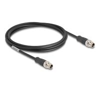 Delock cable m12 codificado x 8 pin macho a macho pvc 2 m
