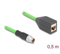 Delock cable m12 codificado x 8 pin macho a rj45 hembra pur (tpu) 0,5