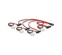 DeLOCK Cable Mini SAS 36pin a 4x SAS 29pin + Alimentación 5 1/4", 0.5 m, Rojo - Conector 36pin/4 SAS 29pin Power