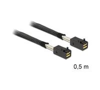 DeLOCK 0.5m, Mini SAS HD x 4 SFF 8643 0,5 m - Cable SAS (Mini SAS HD x 4 SFF 8643, 0,5 m, Mini SAS HD x 4 36P SFF 8643, Mini SAS HD x 4 36P SFF 8643, Male connector / Male connector, Negro)
