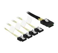 DeLock Cable Mini SAS SFF-8087 > 4 x SATA 7 pines 1 m metal