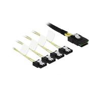 DeLock Cable Mini SAS SFF-8087 > 4 x SATA 7 pines 1 m metal