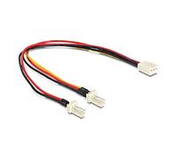 Delock Cable Molex de 3 pines hembra a 2 conectores Molex de 3 pines (0,22 m) 89343