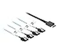 Delock cable oculink sff-8611 > 4 x sata de 7 pines 1 m metal