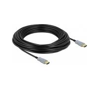DeLOCK Cable Óptico Activo HDMI 4K 60Hz 15m 18Gbit/s HDR HDCP 2.2 HDR 2160p con Conectores Dorados Negro