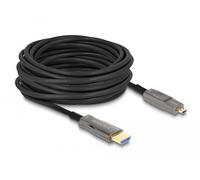 Delock cable óptico activo hdmi 5 en 1 8k 60 hz 10 m