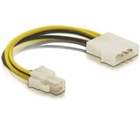 Delock cable p4 male > molex 4pin male multicolor 0,13 m