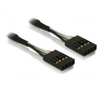 Delock cable pinheader f/f cable de señal 0,40 m negro