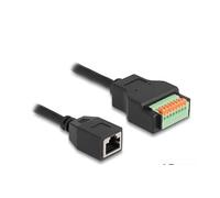 DELOCK Cable RJ45 Cat.5e Hembra a Bloque de terminales con botón pulsador 15 cm Marca