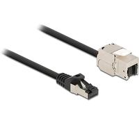 DeLOCK Cable RJ45 MACHO A KEYSTONE MODULOO RJ45 HEMBRA CAT.6A 5 M NEGRO