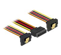 DeLOCK Cable SATA 15 Pines Energía Conector con Cierres Función > 2 x SATA 15 Pin Conector de alimentación 15 cm
