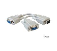 Cable serial DELOCK 65403 0,17 m DB-9 macho a hembra beige