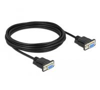 Delock cable serie rs-232 d-sub 9 hembra a hembra de módem nulo con c