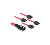 DeLOCK Cable SFF-8087 a 4x SATA 1,0 m Rojo