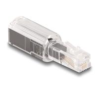 Delock cable telefónico adaptador antitorsión rj10 macho a rj10 hemb