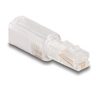 Delock cable telefónico adaptador antitorsión rj10 macho a rj10 hemb