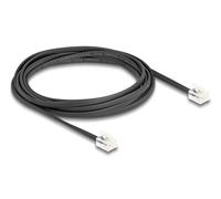 Delock cable telefónico de rj11 macho a rj11 macho negro 3 m