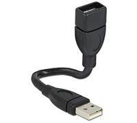 DeLOCK - Cable USB 2.0 de A Macho > Hembra shapecable 15 cm Negro Negro 15cm