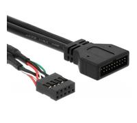 Delock Cable USB 2.0 pin header female to USB 3.0 pin header male