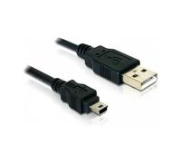 DeLOCK 2.0 > USB-B Mini 5pin Male/Male - Cable USB (1,5 m, USB A, Mini-USB B, Male Connector/Male Connector, Negro)