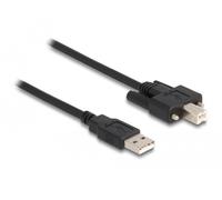 Delock cable usb 2.0 tipo-a macho a tipo-b macho con tornillos 1 m