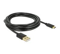 DeLock Cable USB 2.0 tipo A macho a tipo C 2.0 macho 3 0 m negro