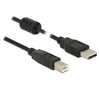 DeLock Cable USB 2.0 tipo A macho a USB 2.0 tipo B macho, 5 m, color negro