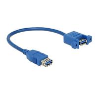 Delock Cable USB 3.0 A Hembra > USB 3.0 A Hembra para instalación 0,25 m