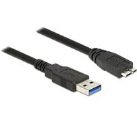 DeLock Cable USB 3.0 de Tipo A Macho > USB 3.0 Tipo Micro-B Macho Cable Cargador 3,0 m Negro