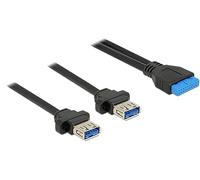 Delock CABLE USB 3.0 PIN HEADER 2.00MM>2X USB 3.0 TYPE-A FEMALE
