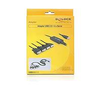 Delock - Cable USB A a 4 conectores D-Sub9 (1,40 m)