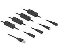 Delock cable usb tipo-a macho a 4 x dc 5,5 x 2,1 mm hembra con interru