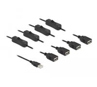 Delock cable usb tipo-a macho a 4 x usb tipo-a hembra con interruptor