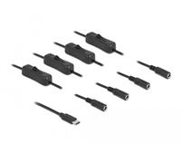 Delock cable usb type-c macho a 4 x dc 5,5 x 2,1 mm hembra con interru