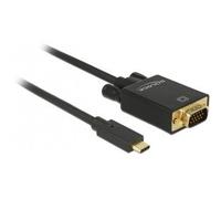 DeLOCK Cable USB Type-C Macho a VGA Macho (DP Alt Mode) Full HD 1080p 3 m Negro