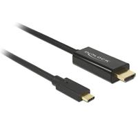 Enchufe Delock USB Tipo-C < Enchufe HDMI (Modo DP Alt) 4K 30Hz, 2m, negro