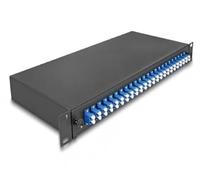 DELOCK 67009 - Caja de empalme de fibra óptica de 19'', 24x LC dúplex OS2, 1RU