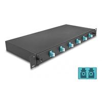 DeLOCK Caja de Empalme de Fibra óptica de 19 6 x LC dúplex OM3 1U Totalmente Equipada Lista para empalmar