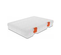 DeLOCK Caja de Herramientas Transparente con 36 Compartimentos de Plástico, con Bisagra, 190 x 250 x 40 mm