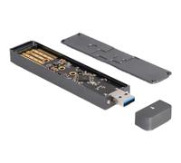 Delock carcasa externa para ssd m.2 nvme pcie o ssd sata con usb 10 gb