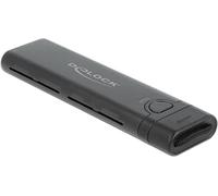 DeLock Carcasa externa M.2 Combo USB Type-C para NVMe PCIe o SATA SSD sin herramientas