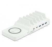 Delock cargador usb inalámbrico 2 x usb type-c pd + 3 x usb tipo-a co