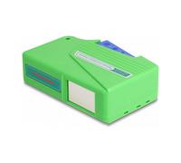 DeLOCK Cassette de Limpieza de Fibra Óptica para Conectores SC, LC, FC, MU, E2000 con Virola de 1.25 y 2.50 mm, Color Verde, Material Plástico, 125 mm x 32 mm